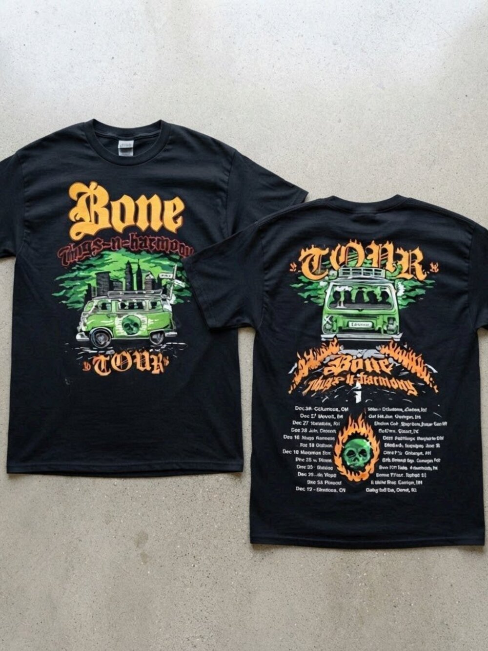 Bone Thugs-N-Harmony Tour 2026 Van Graphic Black T-Shirt S-4XL